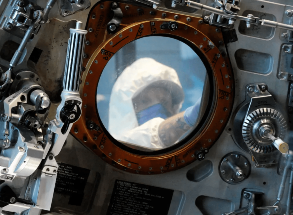 cleaning Apollo spacecraft